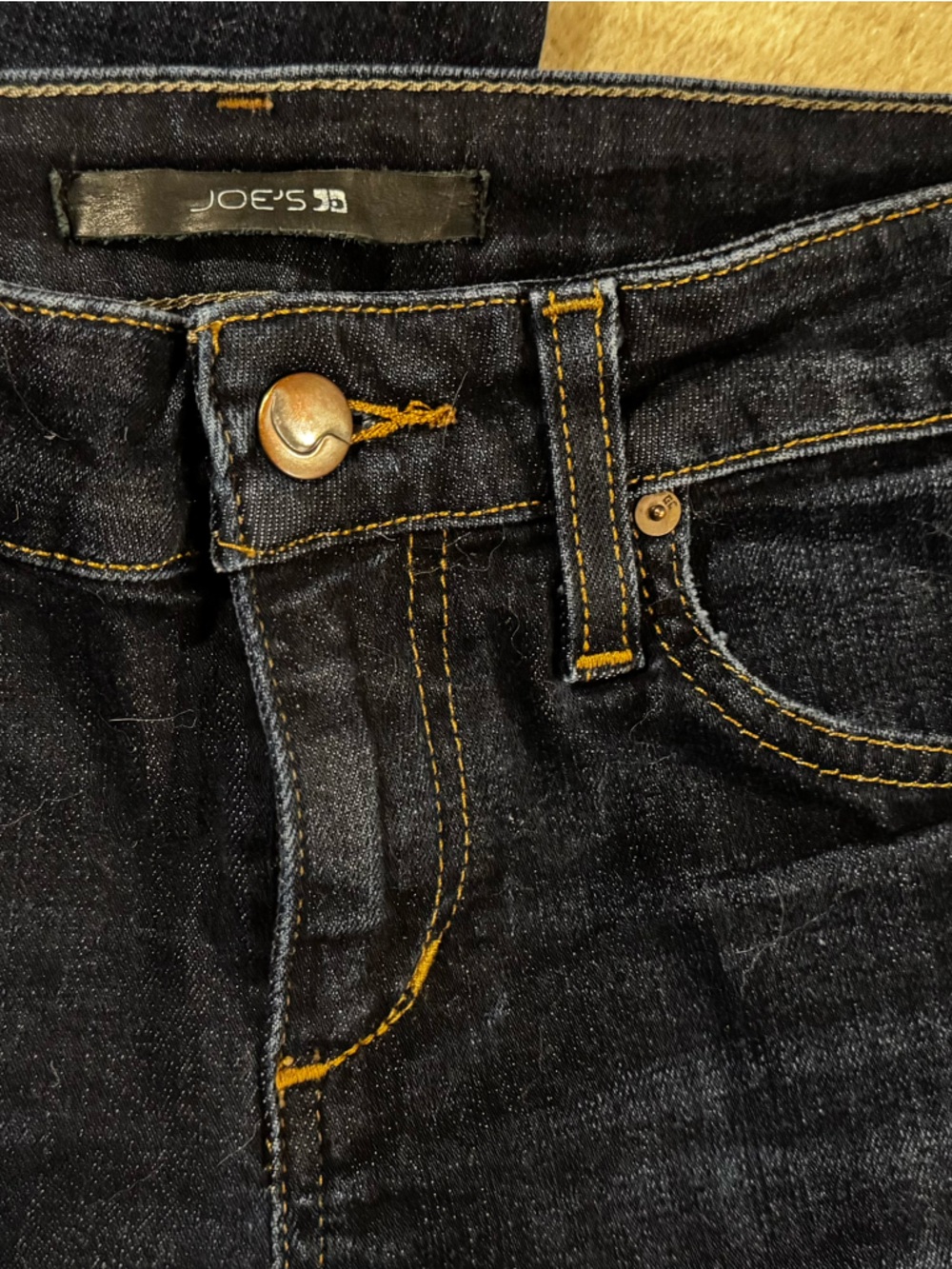 Joe's Jeans Women's Dark Indigo Skinny Bootcut Jeans with Contrast Stitching